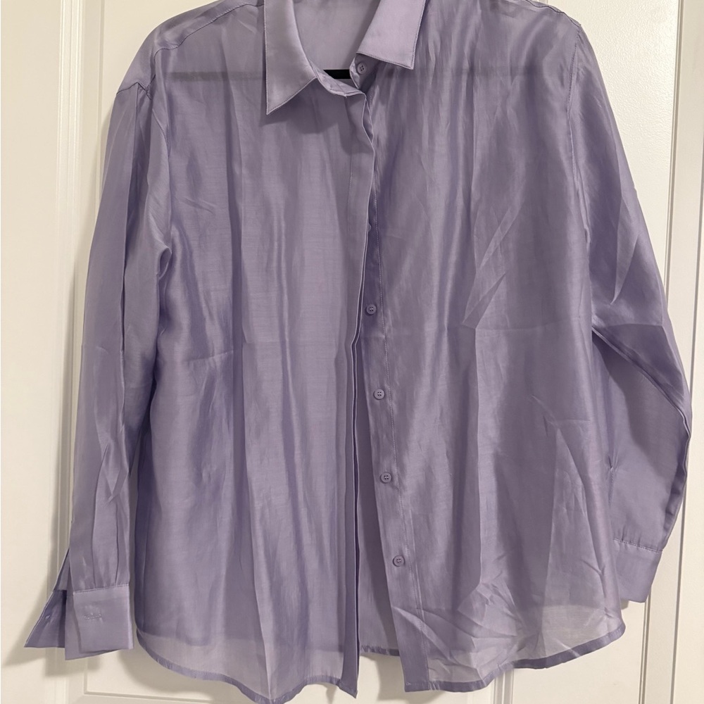 Gorgeous Lavender color Silk Women's Blouse